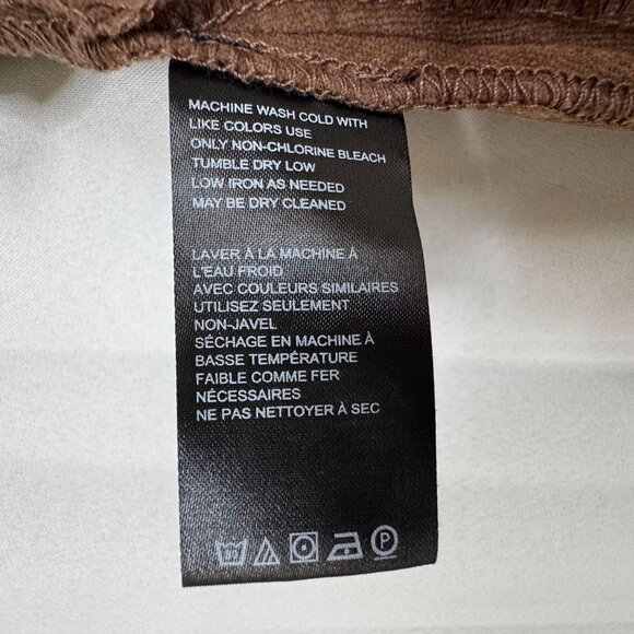 Free People In My Feelings Brown Cropped Bootcut Stretch Corduroy Pant Large - Picture 10 of 13